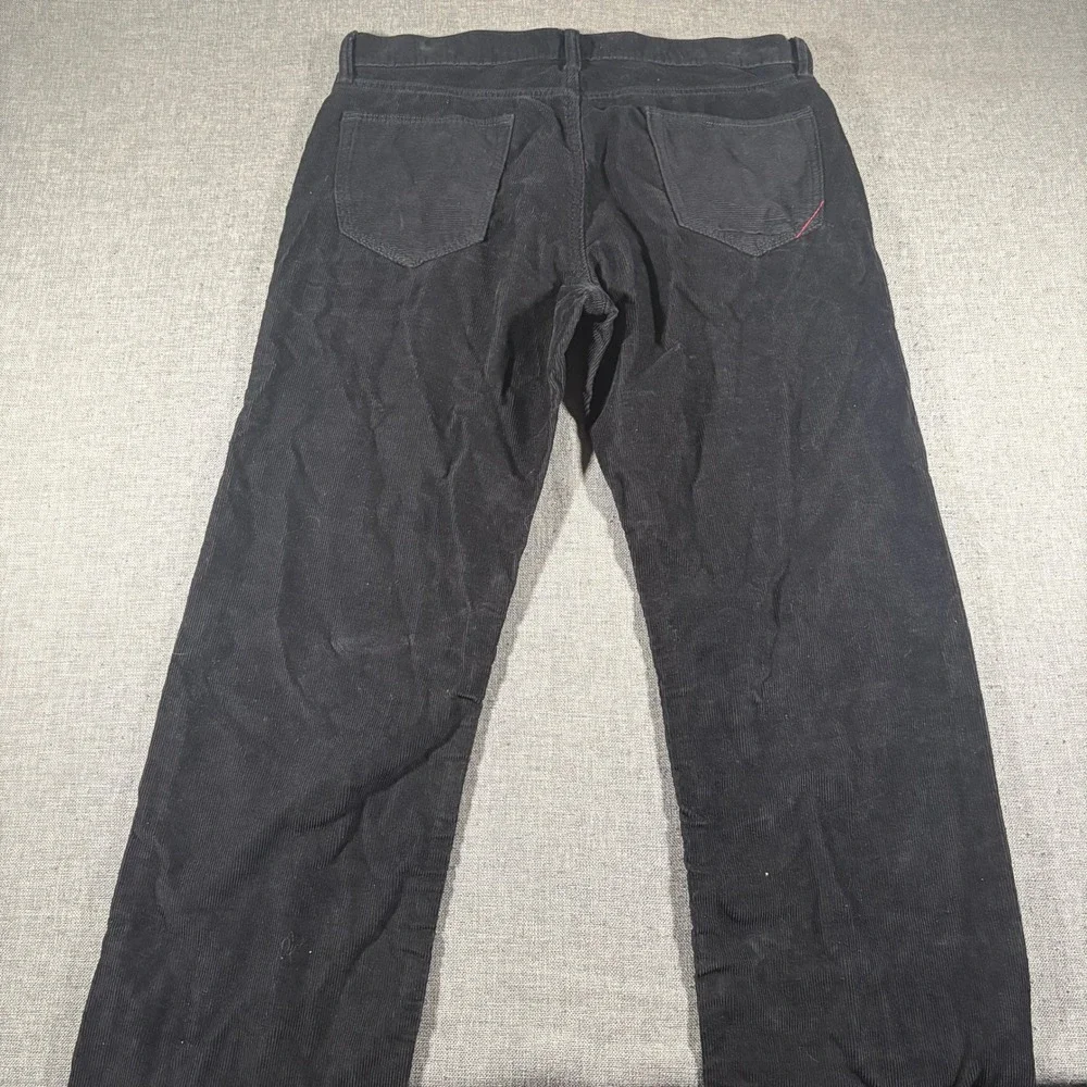 Banana Republic Corduroy Pants Mens 34/32 Black Straight Fit Cotton 5-Pocket